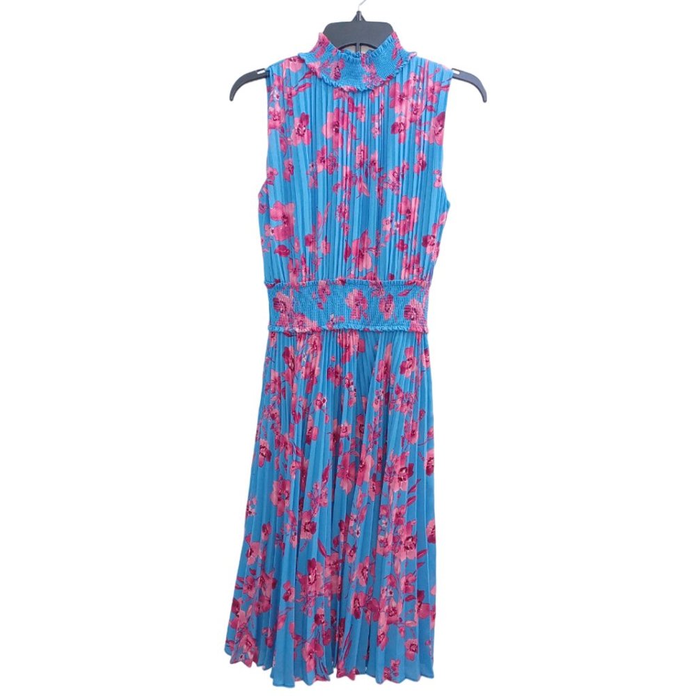 Nanette Lepore Size 8 Floral Pleated Dress